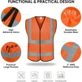 thumbnail image 2 of 2PK/4PK Reflective Safety Vest, High Visibility Vest with Reflective Strips for Men Women, Meets ANSI II, 2 of 14