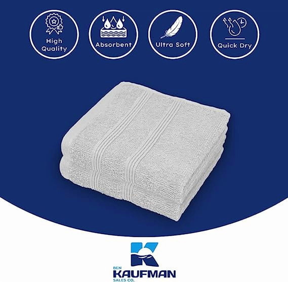 Premium Washcloth Set of 72 pieces (13x13 Inches) 100% Cotton Ring Spun, Highly Absorbent, Durable and Ultra Soft Feel Wash Cloths Essential for Bathroom, Spa, Gym, and Face Towel (72-PK)
