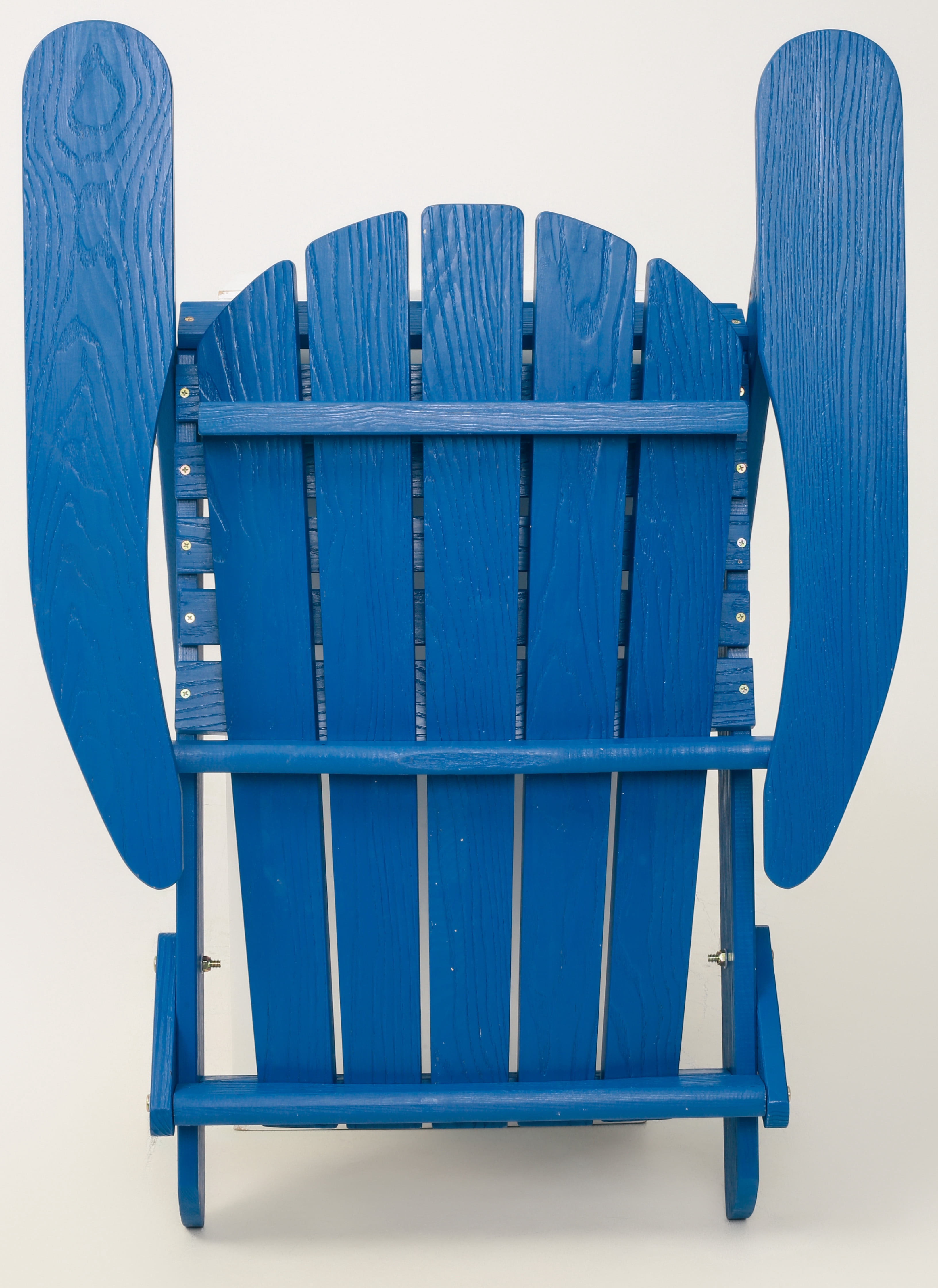 Solid Hemlock Wood Folding Embossed Adirondack Lounge Chair, Weather‑Resistant Wooden Patio Chair with Wood Grain for Garden Backyard Pool Deck Lawn