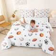 thumbnail image 3 of jejeloiu American Rugby Game Full Size Comforter Sets,Baseball Football Print Bedding Sets For Kids Reversible 3 Pieces, 3 of 7