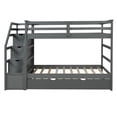 thumbnail image 5 of Twin-Over-Twin Bunk Bed with Twin Size Trundle and 3 Storage Stairs, 5 of 7