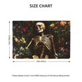 thumbnail image 2 of Placemats Set of 4 / 6, Skeleton In Flower Bed Placemats for Dining Table Indoor/Outdoors Heat Resistant Washable Placemats 18" x 12", 2 of 8