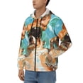 thumbnail image 3 of Wukai Funny Swimming Chihuahua Print Men's Zip-Up Hoodie,Fleece Full-Zip Hoodie for Men, Hooded Sweatshirt-Large, 3 of 5
