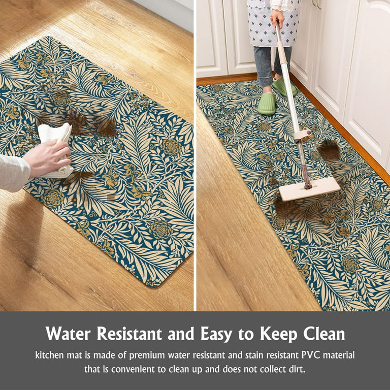 Kitchen Rugs Runner Mat Non Slip Kitchen Mats Cushioned Anti Fatigue,  Waterproof Memory Foam Comfort Standing Mat Oil Proof Floor and Easy to  Clean, 17x47 Inch, Wheat
