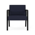 thumbnail image 2 of Waterfall Reception Waiting Oversize Guest Chair / Black Steel / Navy Blue, 2 of 5