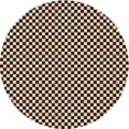 thumbnail image 1 of Ahgly Company Machine Washable Indoor Round Transitional Black Brown Area Rugs, 6' Round, 1 of 7