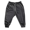 thumbnail image 3 of Mens 3/4 Joggers Capri Pants Slim Fit Lightweight Yoga Running Athletic Active Pants Dark Gray XXXL, 3 of 5