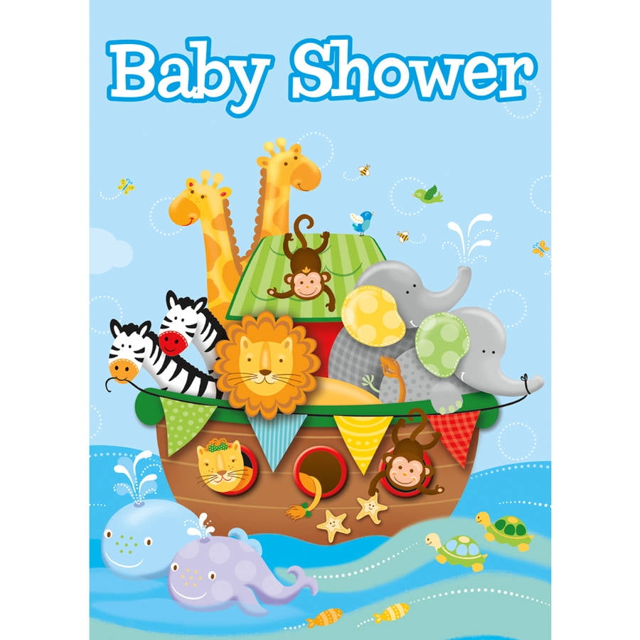 Noah s Ark Baby Shower Invitations 8 Count Walmart