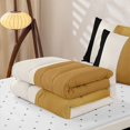 thumbnail image 6 of Homewish Black Vertical Stripes Zipper Queen Comforter Set with Fitted Sheet and 2 Pillowcases,Modern Minimalist Zipper Bedding Set,Reversible,4pcs, 6 of 8