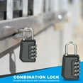 thumbnail image 4 of Uxcell Combination Lock, 4 Digit Padlock Combination Outdoor Waterproof Locker Lock for Gym Luggage Home Sport Hasp Storage Black, 4 of 7