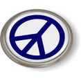 thumbnail image 2 of BestLicensePlateFrames Peace 3D Domed CAR Emblem Badge Sticker Semi-Flexible Aluminum Round Bezel, 2 of 4