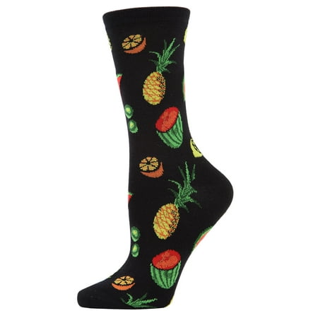 

MeMoi Tropical Fruit Bamboo Blend Crew Socks - Womens - Female