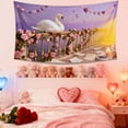 thumbnail image 5 of hulanddfd Valentine's Day Tapestry - 71x45 inches Rectangular Polyester Tapestry Romantic Valentines Background Wall Hanging Party Decoration for Bedroom Living Room Home Decor, 5 of 6