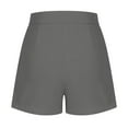 thumbnail image 4 of JGGSPWM Women's Casual Elastic Waist Bowknot Summer Shorts with Pockets 15-Gray XXL, 4 of 5