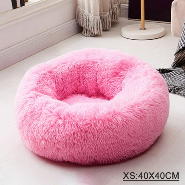 Cat And Dog Bed Donut Cat Dog Bed Ultra Soft Faux Fur Cat Bed Self Warming Cuddler Washable Round Pets Bed For Cats And Small Dogs Walmart Com Walmart Com