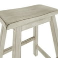 thumbnail image 5 of Weston Home Ashby Saddle Seat Backless Wood Counter Stools, Set of 2, Antique White, 5 of 7
