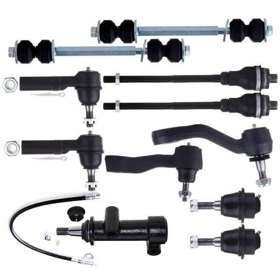 ECCPP - 11PC Lower Ball Joint Tie Rod End Sway Bar End Link Idler Pitman Arm with 3 Grooves - Compatible with 2001-2003 2005-2006 for Chevy Silverado 1500 HD Suspension Kit