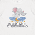 thumbnail image 4 of Inktastic My Nana Loves Me to the Moon and Back Elephants in Clouds Boys or Girls Baby T-Shirt, 4 of 5