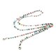 thumbnail image 1 of Soporte de máscara facial con cuentas multicolor hecho a mano, collar de correa de cadena de metal para joyería anti pérdida, 11 Feliz Sencillez, 1 of 5