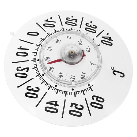 Pawsdot Portable White Window Thermometer with Suction Cup for Home and Garden