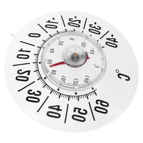 Pawsdot Portable White Window Thermometer with Suction Cup for Home and Garden