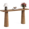 thumbnail image 1 of Fnova 63" Solid Wood Farmhouse Console Table, Cylindrical Legs Entryway Table, Rectangular Long Narrow Sofa Table for Living Room, Hallway, Foyer, 1 of 4