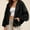 Black, variant on Womens Sweatshirts Coat Zip Up Long Sleeve Round Neck Solid Color With Pocket Casual Loose Hoodie Jacket