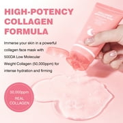 Mooyam Collagen Night Wrapping Mask for Glass Skin – Korean Skincare for Hydrated, Radiant Skin – Overnight Firming & Hydration – Easy Peel-Off For All Skin Types