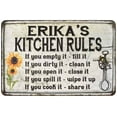 thumbnail image 1 of Erika's Kitchen Rules Chic Sign Vintage Décor 8 x 12 Matte Finish Metal 108120032301, 1 of 1