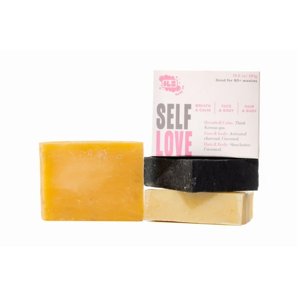 Jabón Iron Lion – Self Love (karité sin perfume/carbón activado/árbol de té y menta) barra de jabón orgánico – Hecho en Estados Unidos – Jabones de baño naturales para todo tipo de piel – Proceso en f