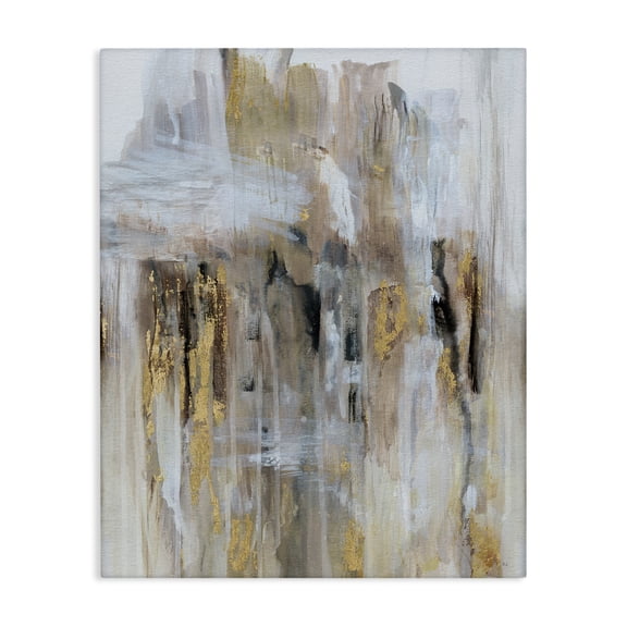 Stupell Industries Art Deco Abstract Paint with Glam Accents Canvas Art, 16 x 20, by Susan Jill