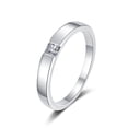 thumbnail image 5 of Anillo de pareja de plata S925 con moissanita cuadrada, unisex, moda simple, cola de mesón chapada en platino pt950, 5 of 5