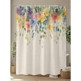 thumbnail image 4 of Fsddascl Spring Flowers Leaves Shower Curtain Set - Extra Long 72" x 96" Bathtub Curtain with 12 Hooks, Garden Vintage Retro Pastoral Waterproof Fabric Stall Shower Curtains for Bathroom/Bathtub, 4 of 6