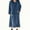 #192-Dark Blue, variant on Womens Fleece Warm Robe: Cozy Flannel Long Zipper Bathrobe - Plush Winter Housecoat Nightgown Pajamas With Pockets