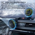 thumbnail image 4 of Baohd Plastic Automotive Cooling Fan 10W Portable Removable Cable Power Double Head Adjustable 360 Degree Home Dashboard Fans 12V Car, 4 of 6