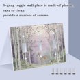 thumbnail image 3 of Yayeee Toggle Light Switch Wall Plate 2-Gang 4.56"x4.48" Decorative Outlet Cover, Purple Deer, 3 of 7
