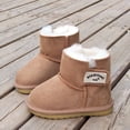 thumbnail image 4 of Zapatos de algodón acolchados de terciopelo para niños y niñas, botas de nieve de piel para bebés, botas antideslizantes de fondo suave para otoño e invierno, 4 of 6