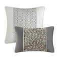 thumbnail image 5 of Gracie Mills Cecilia Comforter Set 5 Piece Jacquard Stripe Pewter Grey 15817, 5 of 5