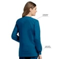 thumbnail image 4 of Landau Veste de Blouse Médicale pour Femmes à 4 Poches : Coupe Classique Décontractée, Col Rond, Boutons Pression devant et Poignets en Tricot 7525, 4 of 6