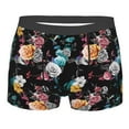 thumbnail image 4 of Goofa Hibiscus Rose Printed Men's Boxer Briefs Underwear, Moisture-Wicking Underwear, Trunk,Soft and Breathable Cotton Underwear-Medium, 4 of 9