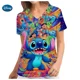 thumbnail image 5 of Uniformes médicos de enfermera con estampado de Mickey Mouse de Disney, cuello en V, manga corta, bolsillo, ropa de trabajo, uniformes médicos, accesorios, 5 of 5
