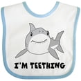 thumbnail image 3 of Inktastic I'm Teething Cute Shark Boys or Girls Baby Bib, 3 of 4