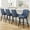 Blue-leather, variant on LainTene 24" Counter Height Swivel Bar Stools Set of 6, Fabric Upholstered Counter Barstools with Solid Wood Legs and Backs for Kitchen Island, Home Bar