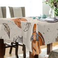thumbnail image 5 of Yayeee Tablecloths 54" x 54" Rectangle Wrinkle Resistant Party Table Cover, Fall Coffee, 5 of 8