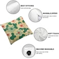 thumbnail image 6 of BANET Throw Green Floral Pillowcases for Room Sofa Chair Bed Home Decor Set of 2 12x12in, 6 of 7
