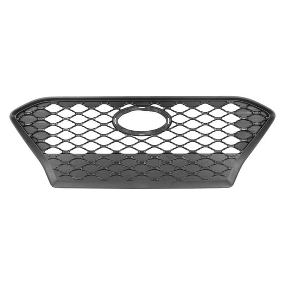 Ikon Motorsports Front Upper Grille Compatible with 2018-2021 Hyundai Kona, OE Style Dark Gray ABS Replacement Front Bumper Hood Grill Cover Assembly