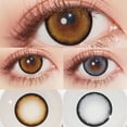 thumbnail image 3 of Lentes de contacto de colores para miopía, lentes de contacto cosméticas con dioptrías, negro, gris, ojos anuales, maquillaje de pupila hermosa, 2 unids/lote por par, 3 of 3