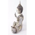 thumbnail image 2 of Feng Shui 11" Silver Buddha Fear Not Mudra & Welcome Mudra Home Decor Statues, 2 of 4