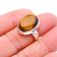 thumbnail image 3 of StarGems&reg; Natural Tiger Eye Handmade 925 Sterling Silver Ring 7.75 F1131, 3 of 7