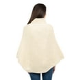 thumbnail image 5 of SAOL 100% Merino Wool Women's Aran Cable Knit Poncho Oversize Sweater High Neck Irish Cape Made in Ireland, 5 of 5